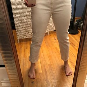 White Jean capris